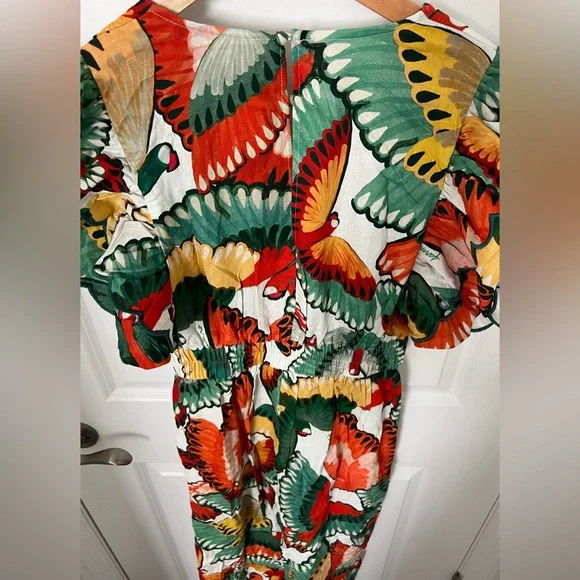 Farm Rio Ruffle-Sleeve Linen Jumpsuit - Picture 8 of 11